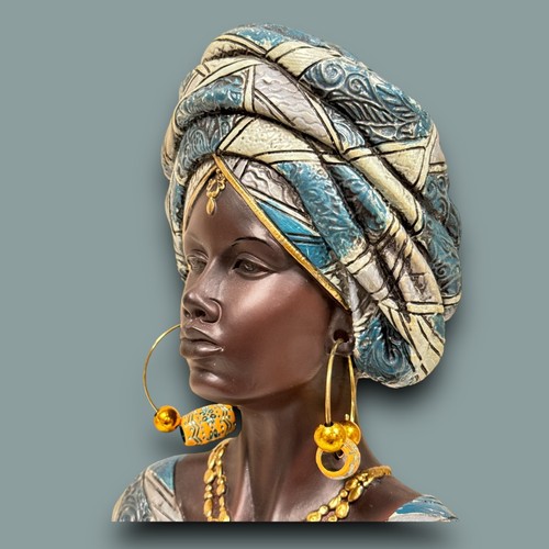Cor Mulder Frauenbüste Afrika Afrikanerin Figur Wohndeko 26,5cm oder 41cm Frau - 第 8/20 張圖片
