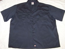 Men's Dickies Black Button Front Shirt - 3XL