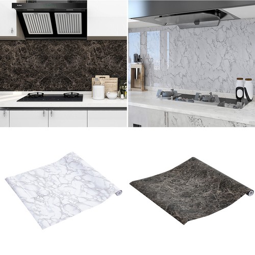 Waterproof Kitchen Worktop Covering Vinyl Wrap Furniture Sticker Self Adhesive - Picture 2 of 85