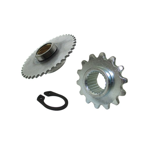 Starter Gear Motor Sprocket 14 Tooth & Retaining Ring For 2V Z190 Engine - Picture 3 of 7