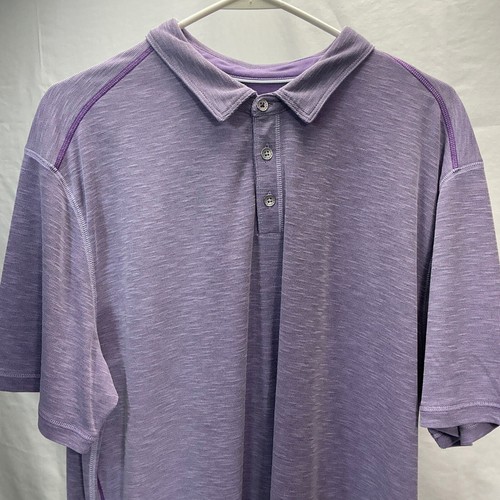 Tommy Bahama Island Zone Polo Shirt Purple Golf Casual XL - Imagen 4 de 8