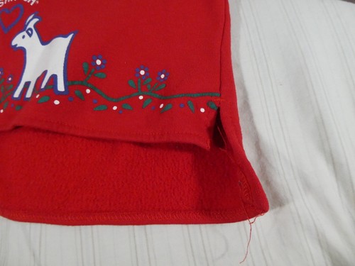 RARE Vintage OshKosh BGosh Red Sweater Sz 4T Goats Blue Caller U1 - Picture 9 of 14