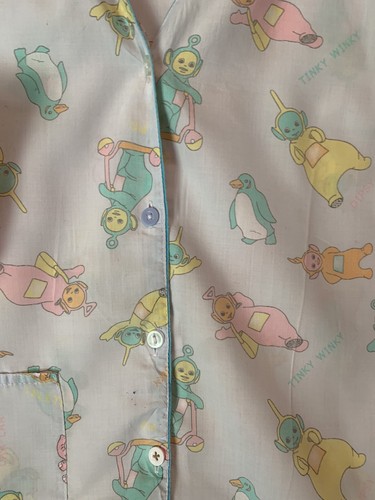 Pigiama Vintage Jm Creations Teletubbies Bottoni Top Pantaloni Needlecraft Made R.P. - Foto 14 di 22