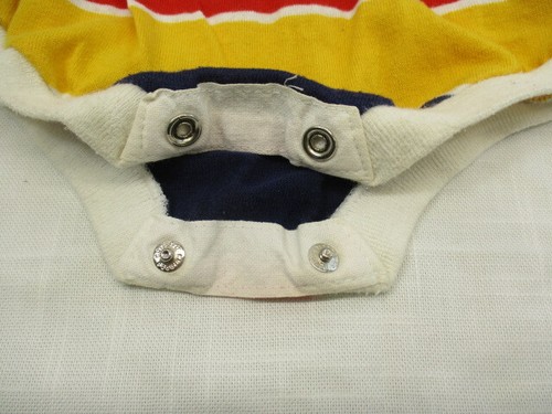 1980s HEALTHTEX Boy 12 mos Outfits Rompers One-piece Lot Primary Colors Striped - Picture 10 of 18