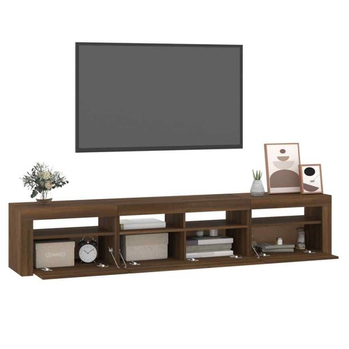 TV Lowboard Board Schrank Wohnzimmer Fernsehtisch Hochglanz mit LED-Beleuchtung - Bild 20 von 30