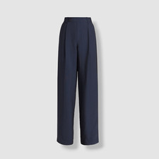  375 Vince Women's Blue Straight Leg Pull On Pants Size M