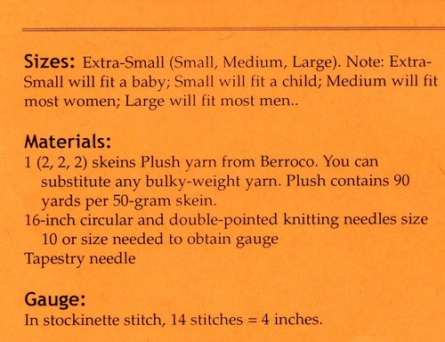 Plush Bulky Hat - Theresa Gaffney Knitting Pattern #23 - Easy Easy Easy Knit! - Picture 2 of 2