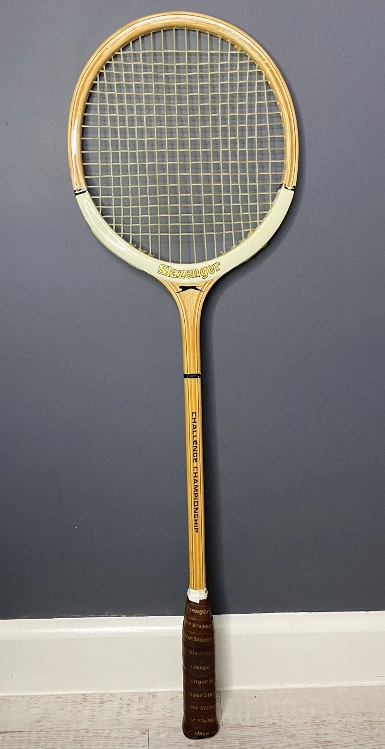 Slazenger Wooden Squash Racket & Cover Challenge Championship Vintage