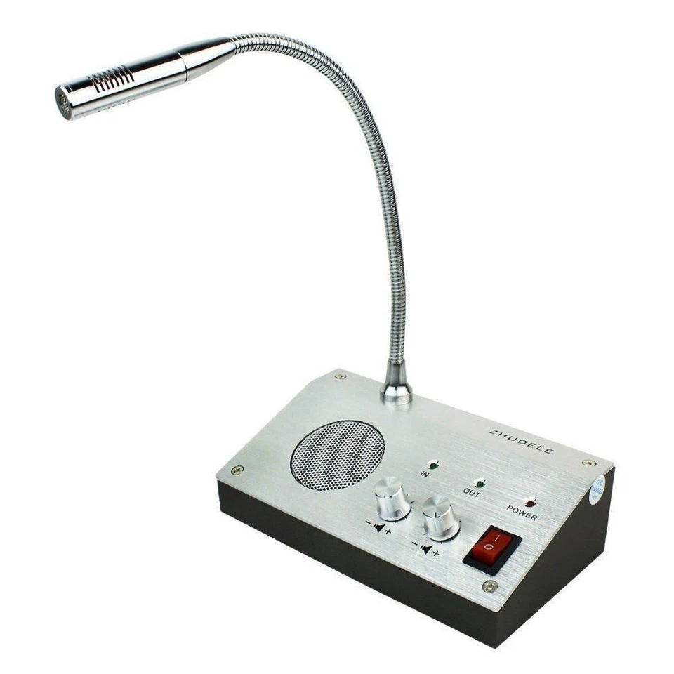 Two-Way Window Speaker Intercom With Microphone For Bank Counter Hospital - Image 3 of 4