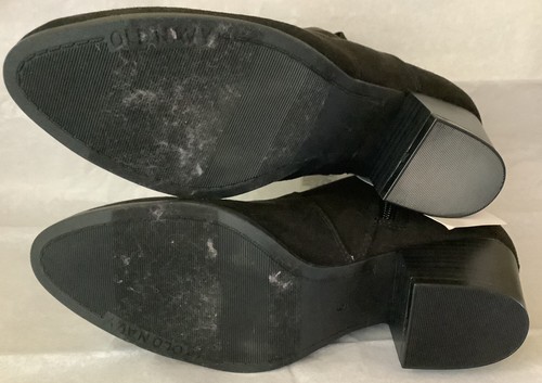 Old Navy Ankle Western Boots Faux Leather Sz 6 Women’s Zip Closure Suede Black - Picture 8 of 10