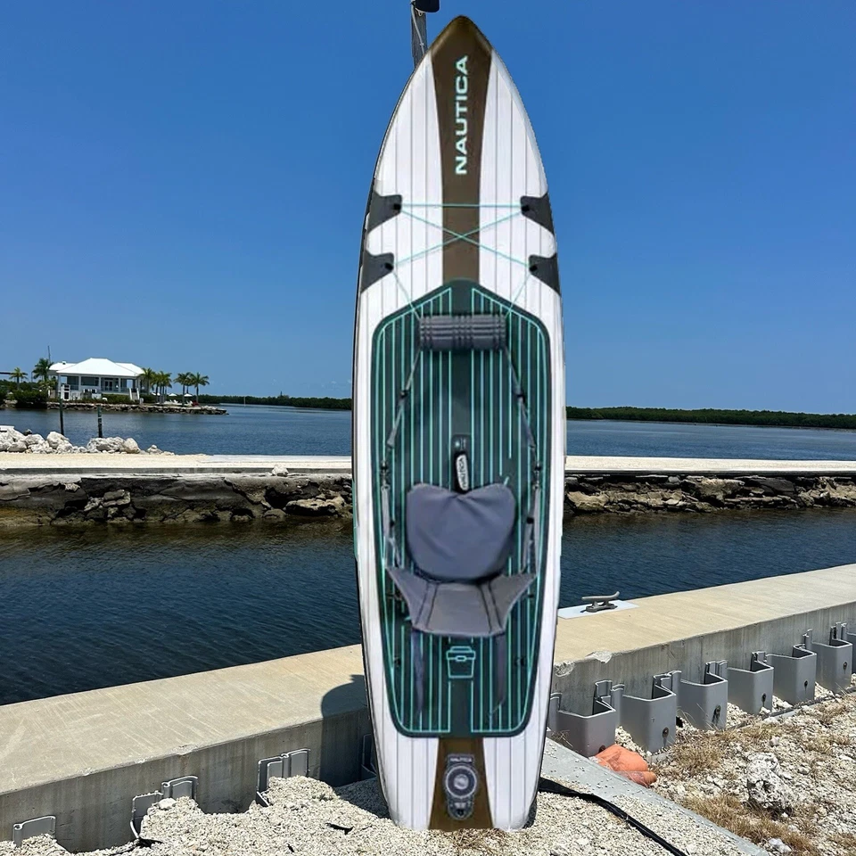 NAUTICA SMOOTH 混合皮划艇 + 桨板,充气钓鱼 SUP + 皮划艇座椅 — 第 3/4 张图片