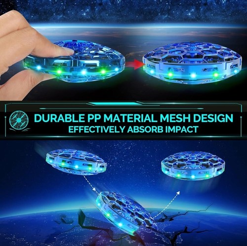 Juguetes OVNI mini drones para niños y niñas (azul) - Imagen 4 de 7