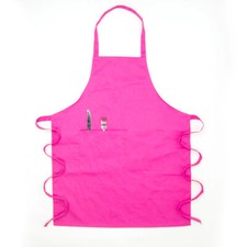 Chefs Apron for Women Kitchen Restaurant Cooking Pink Color Cotton Workwear NEW