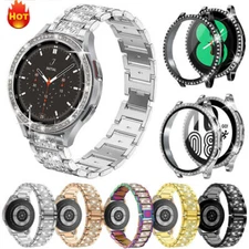 Watch band Wrist Strap with Bling Case For Samsung Galaxy Watch 6 5 4 40mm 44mm