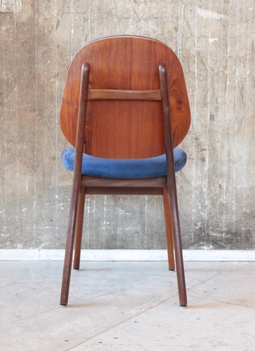 Stuhl Vintage Arne Hovmand Olsen Teak 60er Midcentury Chair Mid-Century Leder - Bild 4 von 5