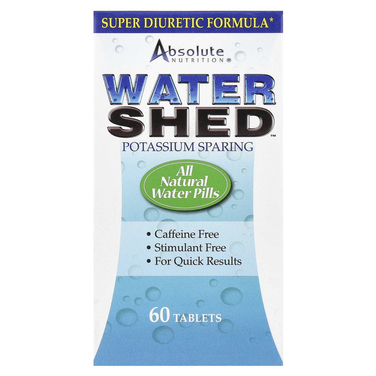 Absolute Nutrition Watershed 60 таблеток без кофеина и без кофеина, без яиц,