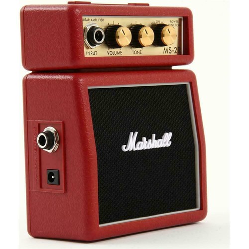 MARSHALL MS-2R RED Mini Amplificatore a Batteria Per iPhone iPad Mac Pc Android - Foto 1 di 4