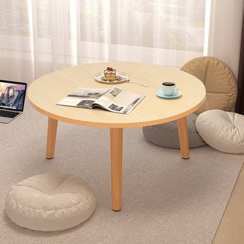 60CM Round Wood Coffee Table Living Room Side Table End Coffee Table Furniture - Picture 2 of 16
