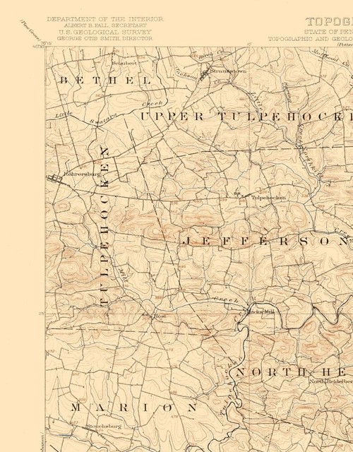 Topo Map Wernersville Pennsylvania Quad USGS 1902 23.00 x 29.44