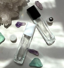 Glass Roller 10 ml Perfume Bottles, 1 - 144, Rollerball and Cap options, 1/3 oz.