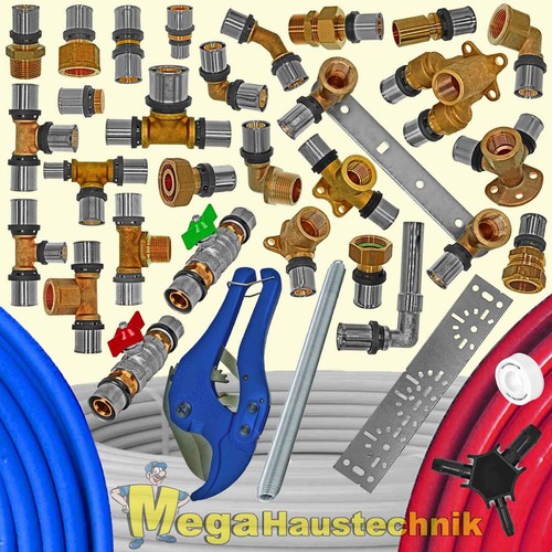 Pressfitting für Mehrschichtverbundrohr Verbundrohr Fittinge 16 20 26 32mm TH U