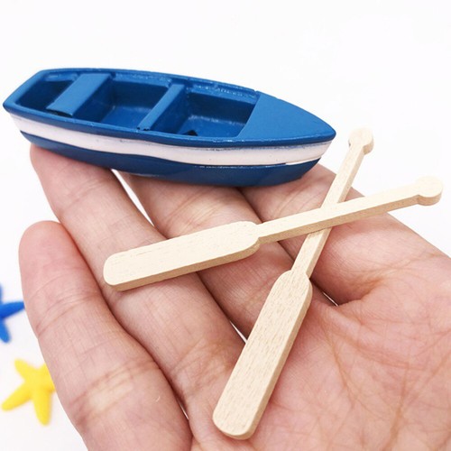 2 Sets Modellboot -Ornamente Nautische Tischdeko Segelboot-Modell-Ornament - Bild 12 von 12