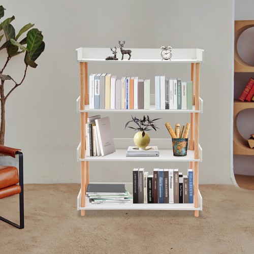 4-Tier Open Bookcase Modern Display Bookshelf Freestanding Storage Rack Shelf - Picture 19 of 20