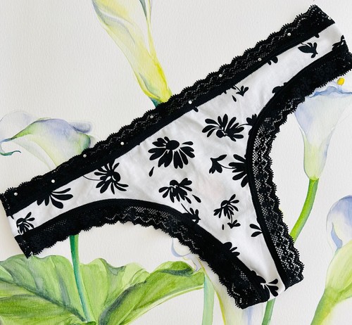 Victoria's Secret LACE Trim COTTON NYLON THONG Panty PANTIES U pick XS S M L NEW - Picture 11 of 24