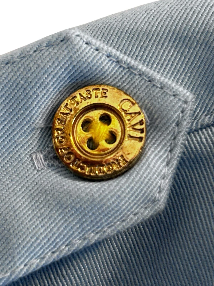 Chaqueta Camisa De Colección Estilo Ejército Azul Para Hombres Cavi 2XL Charreteras con Botones Dorados Chamarra Foto 4 de 4