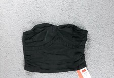 Cider Crop Top Small Black Corset Sleeveless Backless Zip Up New