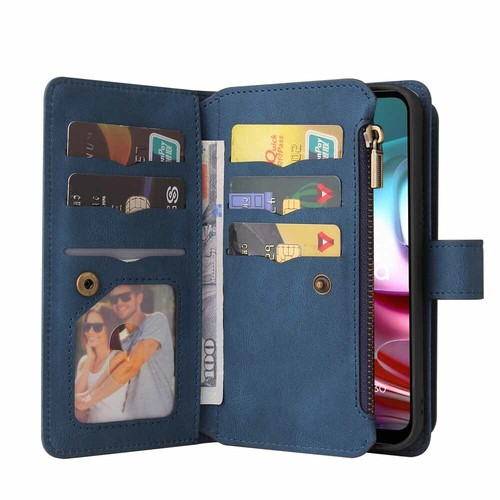 For Motorola Moto G10 G30 G50 E7i Power Wallet Card Slot Flip Leather Case Cover - Picture 6 of 56