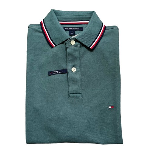NWT Tommy Hilfiger Wicking Performance de Hombre Piqué Solid Polo de Manga Corta - Imagen 92 de 188