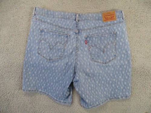 Levis Classic Shorts Womens W31 High Rise Stretch Polka Dot Actual 36x7 Faded - Picture 5 of 8