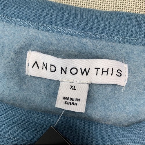 And Now This Mens Sweatshirt Solid Fleece Sweatshirt Size XL - Picture 9 of 9