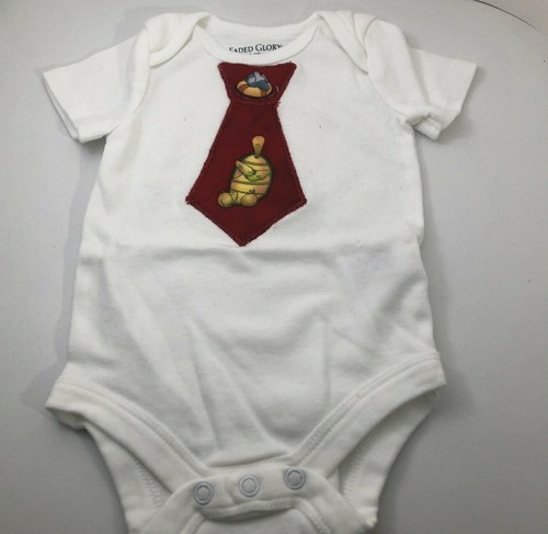Baby Sz 0-3 Mos T-Shirt snaps at legs With Turtle Tie Appliqué - Picture 2 of 5