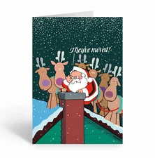 They've Moved New Address Christmas Cards - 18 cards & white envelopes - 20033