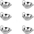 6 pcs Stainless Steel Indian Curry Bowl Balti Food Serving Dish Karahi Set 18 cm