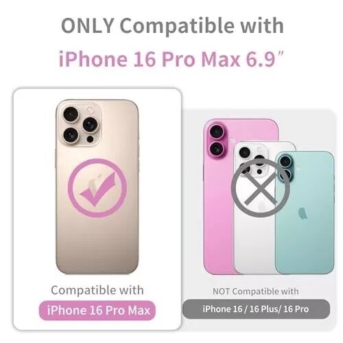 Kompatibel mit iPhone 16 Pro Max Hülle Transparent Stoßfest Handy Klar - Bild 3 von 8