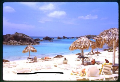fp3 Orig Slides Scene at Beach In Bermuda on 11-72