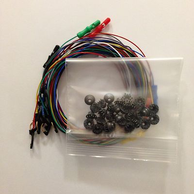 Pkg of 25 Disposable/Reusable Dry Electrodes, 15 EEG Cup Electrodes,10x ...