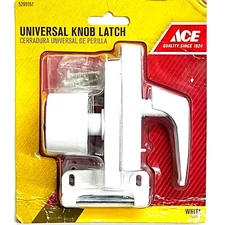 5299151 ACE Universal Round Knob Latch Storm/Screen Door White Hardware (NIP)