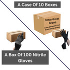 First Glove Black Industrial Disposable Nitrile Gloves 6 Mil Latex & Powder Free