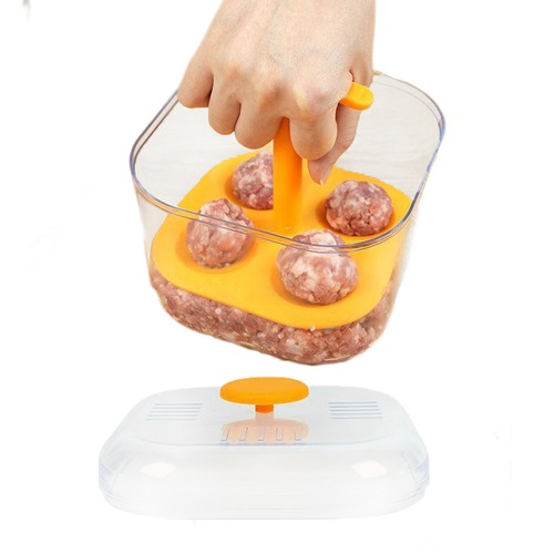 Manual Translucent Meatball Maker 4 Balls Kitchen Tool Meatball Maker Aid Kit