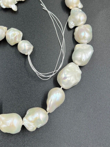 Vintage Extra Large Authentic Genuine Baroque Natural South Sea Pearls Graduated - Picture 13 of 13