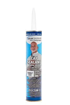Dicor 10 Ounce Paintable Caulk Sealant for RV Windows and Doors White