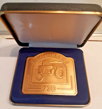 belt buckle 24K gold plated John Deere 730 tractor in case limited edition