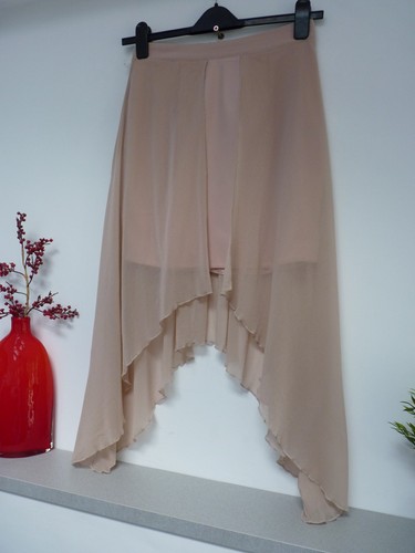 Gorgeous Lipsy Nude Tapered Hem Party Skirt Size 8/10, 28"w Bnwt