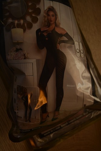 12 Stück Sexy Bodystocking Straps Catsuit Dessous Sexy Erotik Schritt offen - Bild 13 von 13