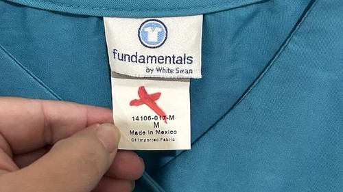 Fundamentals Damen Kurzarm Druckknopfleiste Scrubs Top/Jacke - Bild 3 von 4