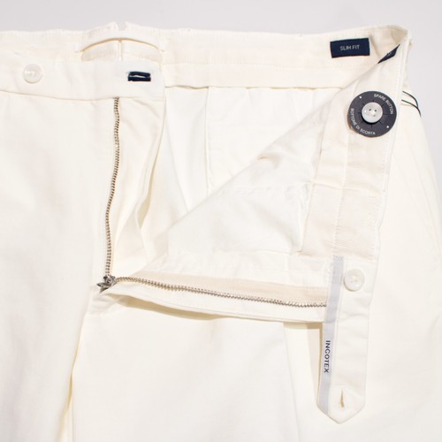 Incotex NWT Chinos / Casual Pants Size 56 (US 40) Slim Fit Doeskin in White - Picture 3 of 16